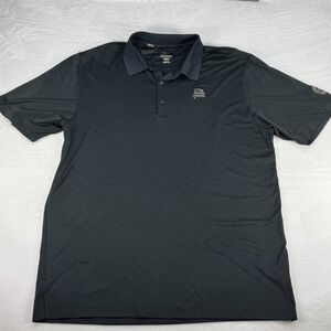 Greg Norman Play Dry Polo Shirt Men's XL Black Texture Golf - The Honda Classic